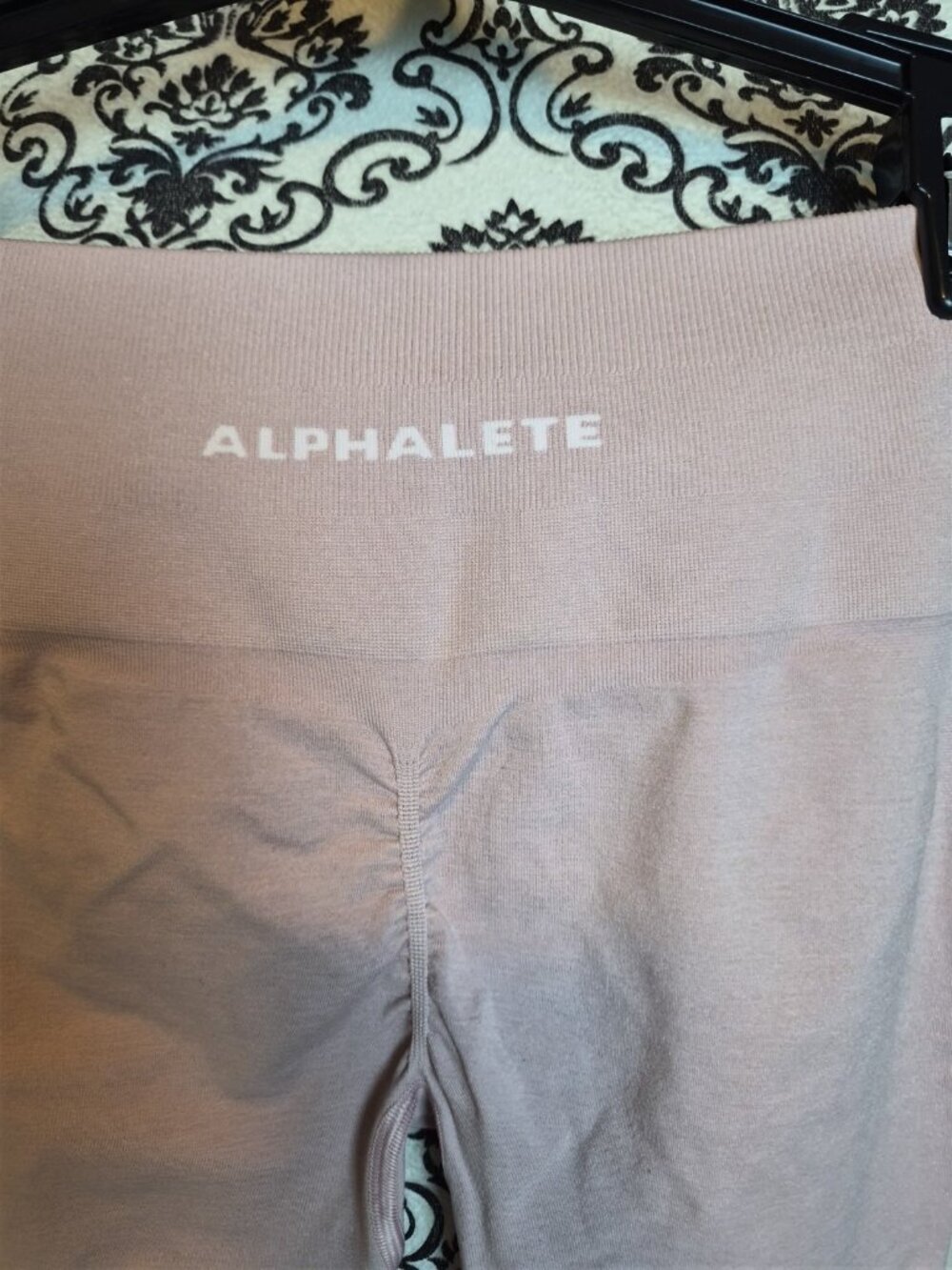 Alphalete Amplify Seamless Scrunch Leggings Pink Mauve High Rise Small - Picture 3 of 9